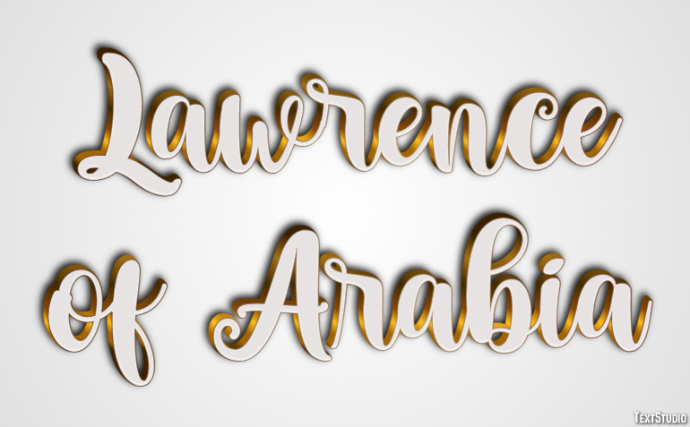 Lawrence of Arabia Text Effect