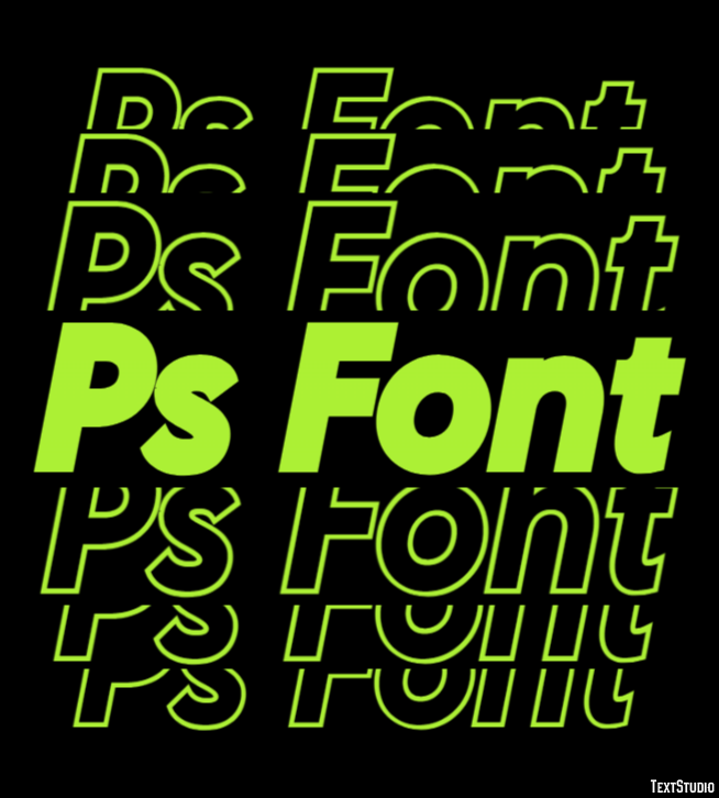 Ps Font Efeito de texto