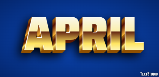 April Efecto de texto