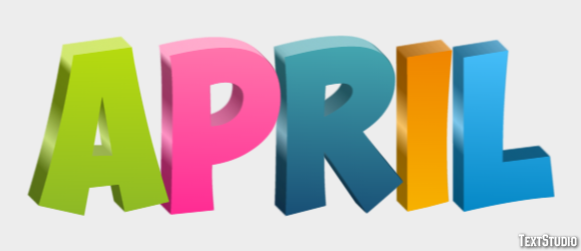 April Efecto de texto