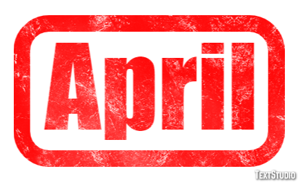 April Efecto de texto