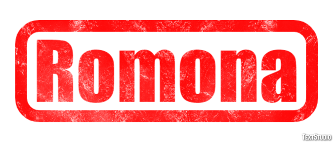 Romona Текстовый эффект