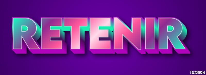 Retenir Effet de texte