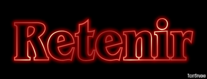Retenir テキスト効果