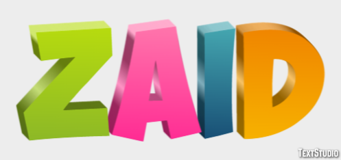 Zaid Texteffekt