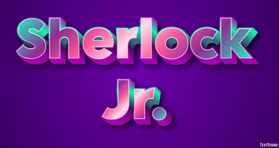 Sherlock Jr. Text Effect