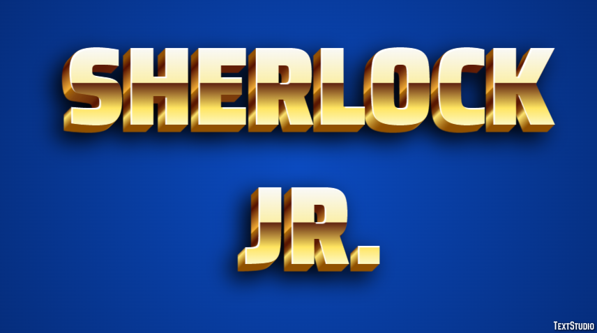 Sherlock Jr. Text effect
