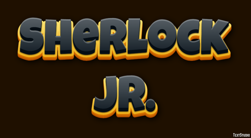 Sherlock Jr. Text effect
