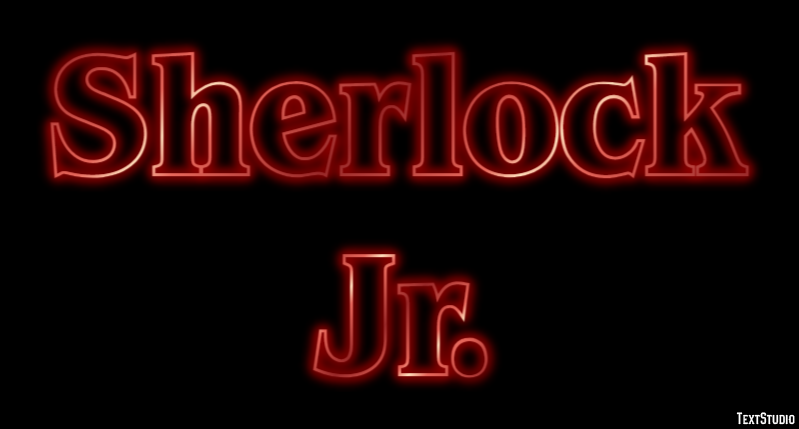 Sherlock Jr. Text effect