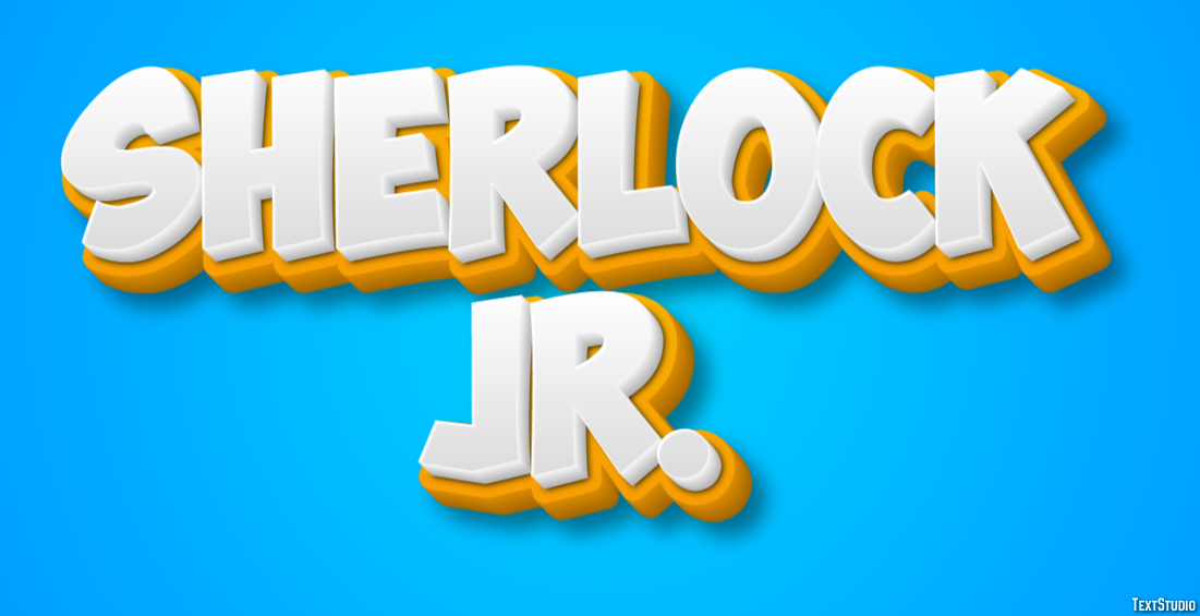 Sherlock Jr. Text effect