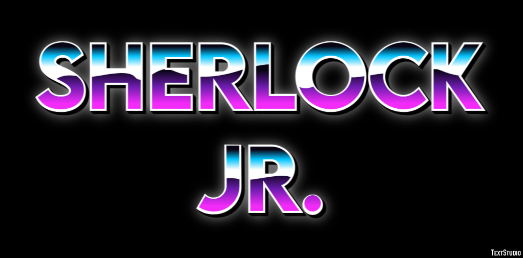 Sherlock Jr. Text effect