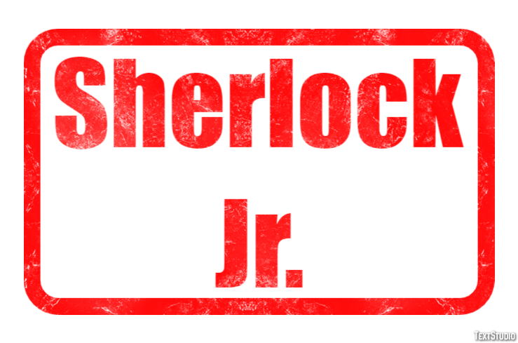 Sherlock Jr. Text effect