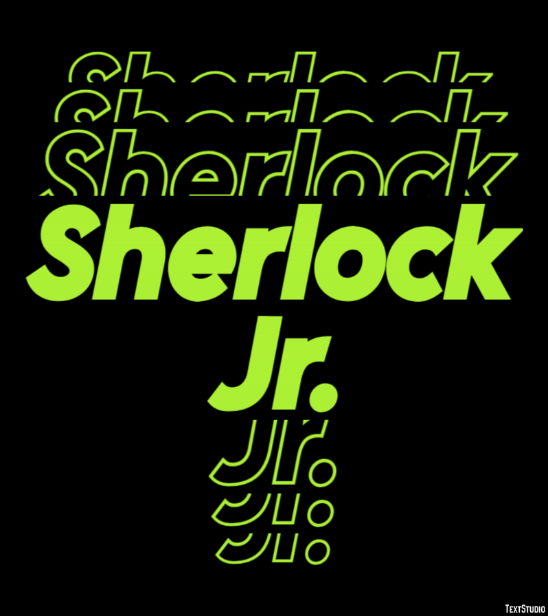 Sherlock Jr. Text effect