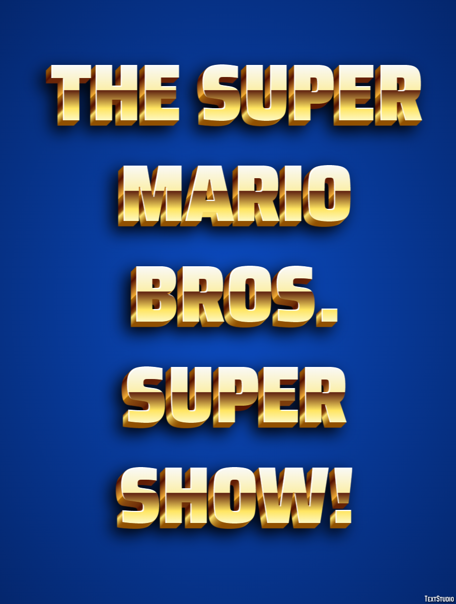 The Super Mario Bros. Super Show! Text Effect