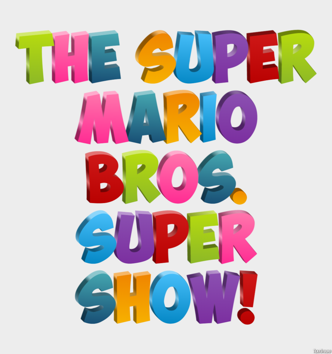The Super Mario Bros. Super Show! Text Effect
