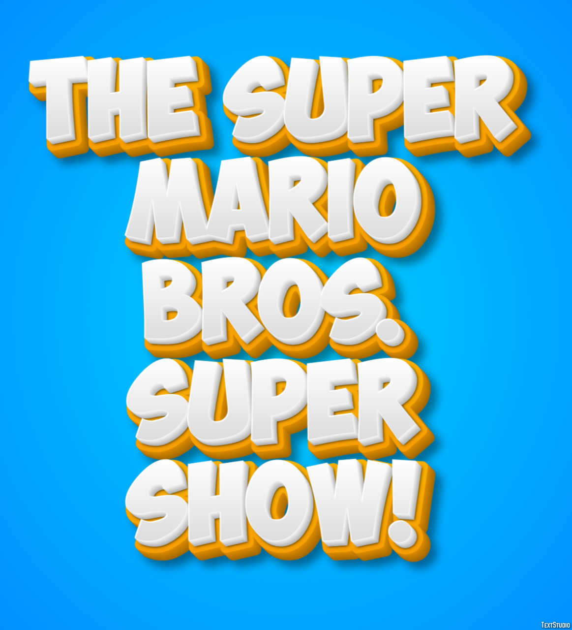The Super Mario Bros. Super Show! Text Effect