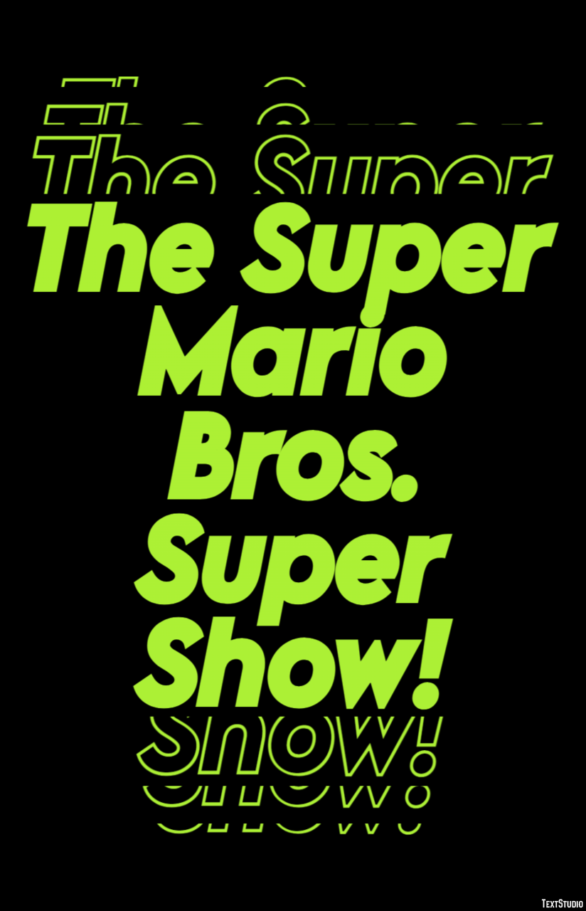 The Super Mario Bros. Super Show! Text Effect