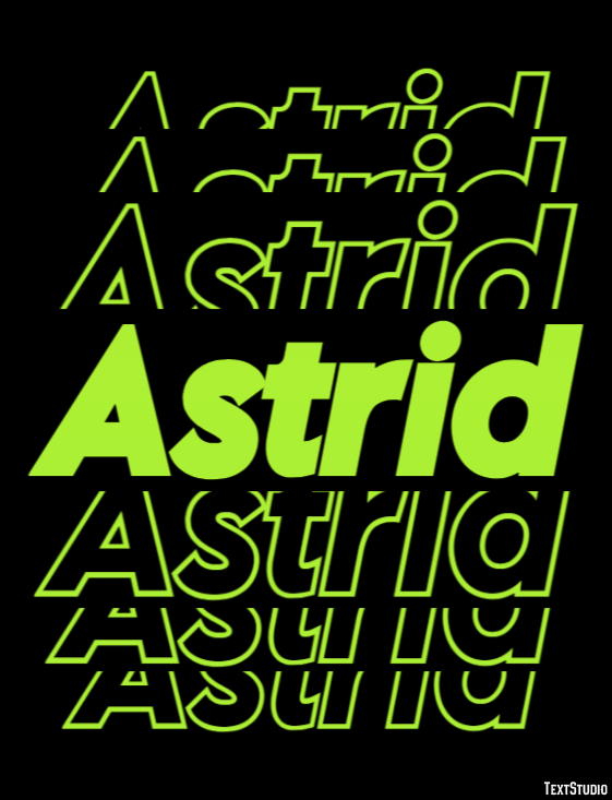 Astrid Efeito de texto