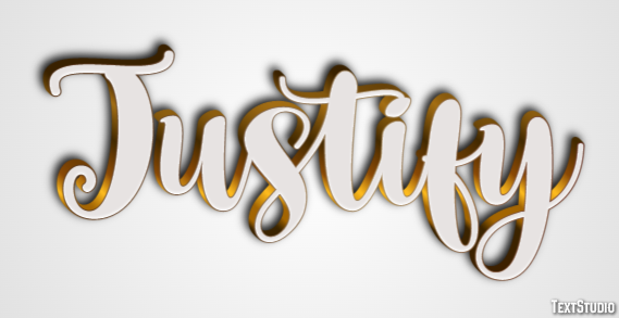 Justify Effetto testo