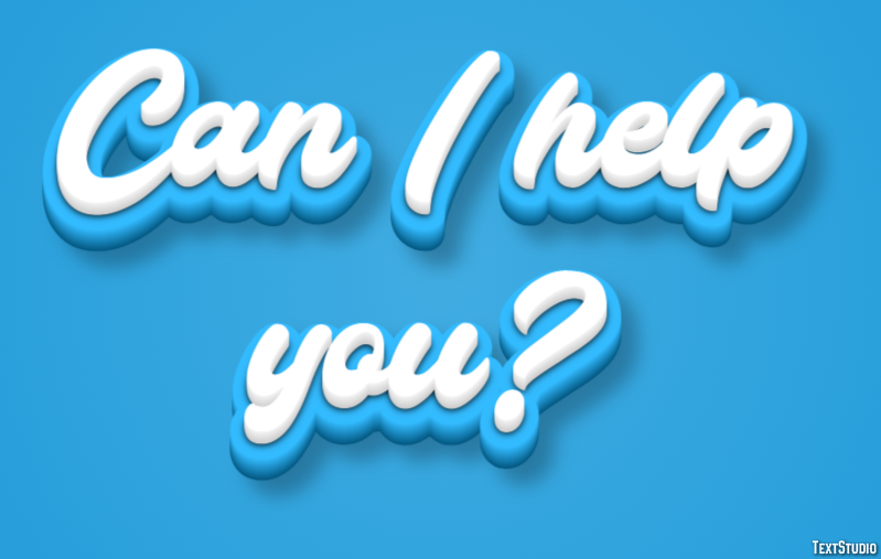 Can I help you? Tekst Effect