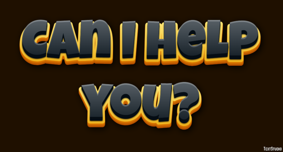 Can I help you? Tekst Effect