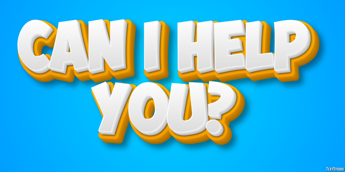 Can I help you? Tekst Effect