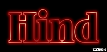 Hind Text effect