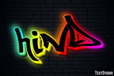 Hind Text effect