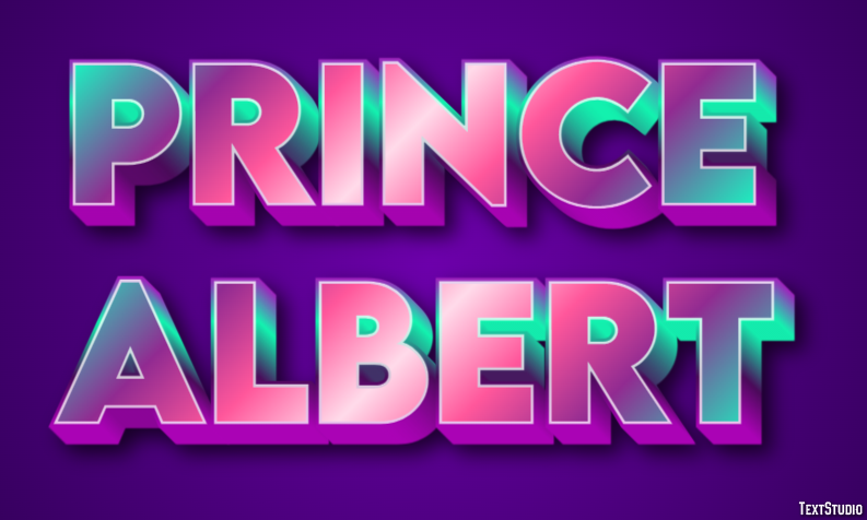 Prince Albert Efekt tekstowy