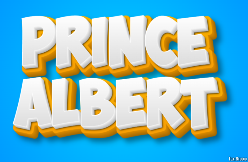 Prince Albert Efekt tekstowy