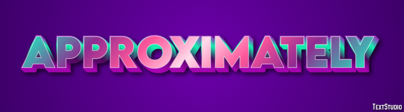 Approximately Text Effect