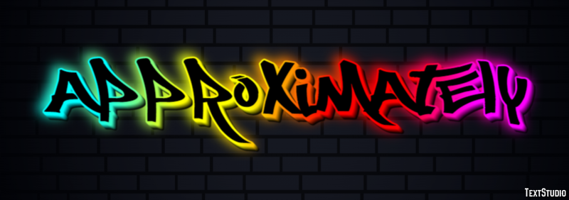 Approximately Text effect