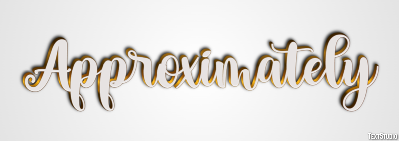 Approximately Text Effect