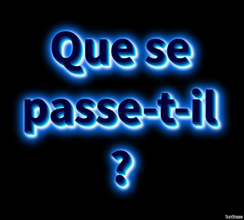 Que se passe-t-il ? Effet de texte