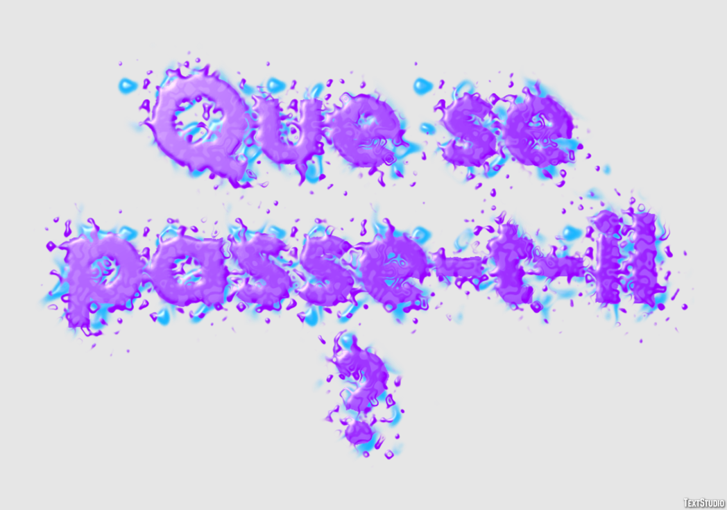 Que se passe-t-il ? Effet de texte