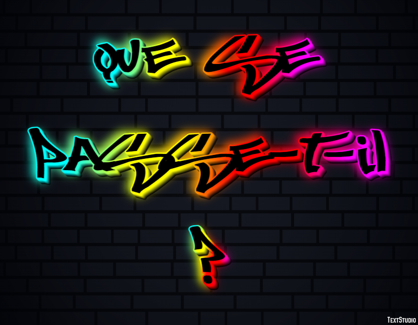 Que se passe-t-il ? Effet de texte