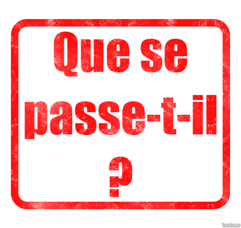 Que se passe-t-il ? Effet de texte