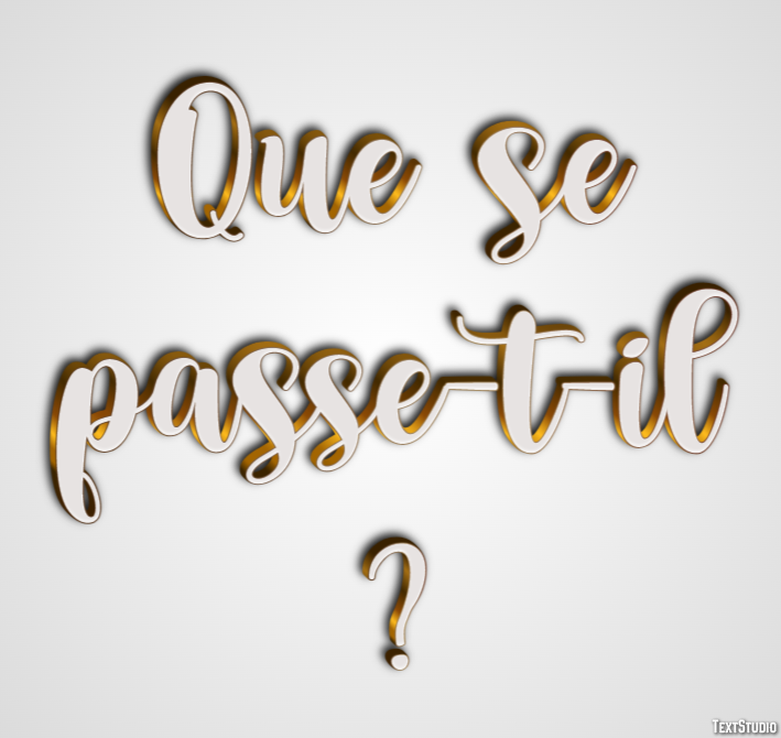 Que se passe-t-il ? Effet de texte