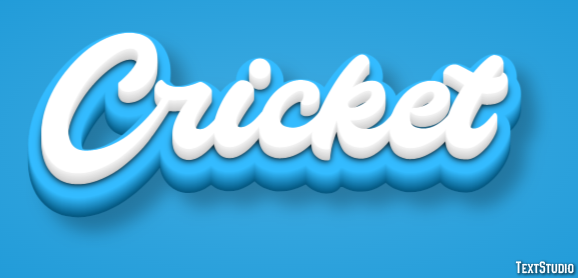 Cricket Tekst effect