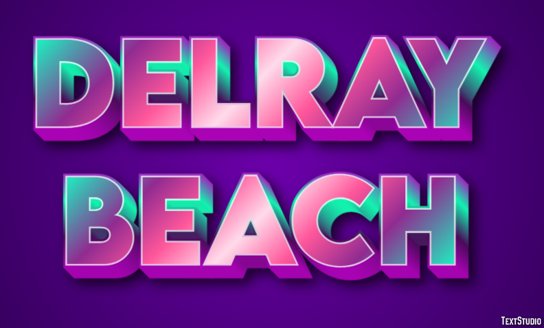 Delray Beach テキスト効果