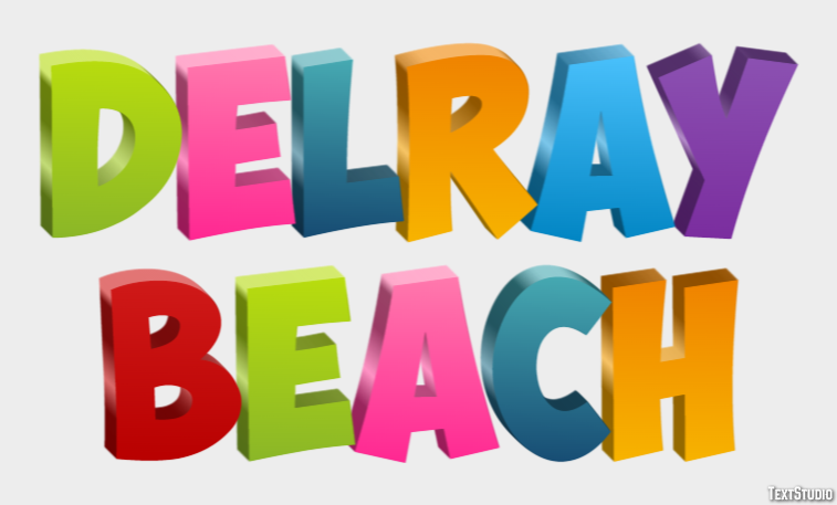 Delray Beach テキスト効果