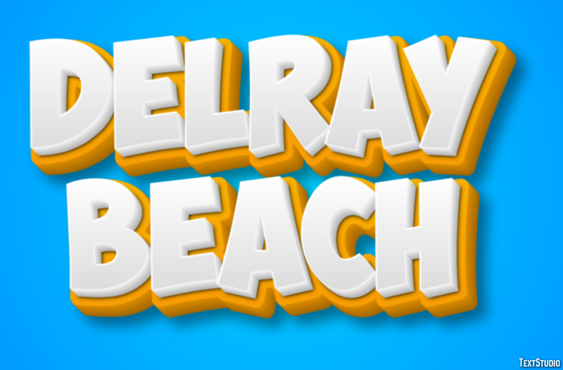 Delray Beach テキスト効果