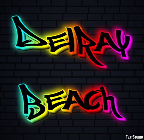 Delray Beach テキスト効果