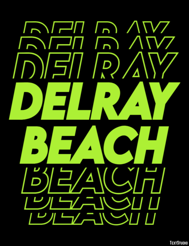 Delray Beach テキスト効果