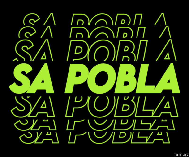 Sa Pobla Efecto de Texto