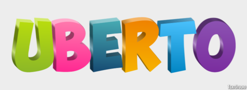 Uberto Effetto testo