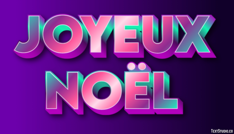 Joyeux Noël Efeito de texto