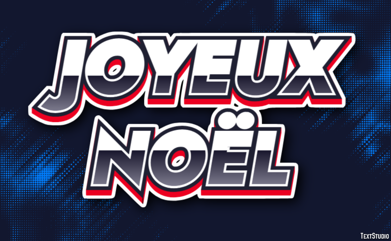 Joyeux Noël Effet de Texte