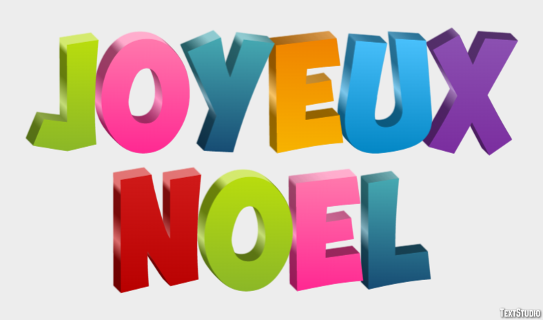 Joyeux Noël Efeito de texto