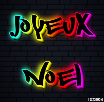 Joyeux Noël Effet de texte